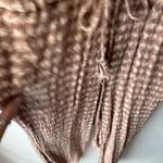 VICI Jumpsuit Womens Small Brown White Short Sleeve Waist Tie Soft Rayon Romper Photo 7