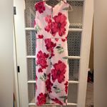 Quiz pink floral crepe scuba midi dress 12 Photo 1