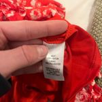 Lulus Lulu’s red deep V short sleeve floral mini dress! Size medium! Photo 3