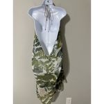 Pool To Party Subtle Luxury Halter Neck Cover Up Dress Tropical Palms One Size Size undefined Photo 2