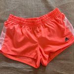 Adidas  Orange Pink Athletic Shorts Lightweight Elastic Waist activewear running Photo 0