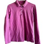 Coolibar Polo Shirt Long Sleeve Golf UPF 50+ Sun Protection Cotton Pink Small Photo 1