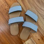 Lulus Time to Chill Blue Striped Slide sandal Photo 5