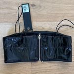 I am gia I.AM.GIA - Isla PU Crop Top in Black Photo 2