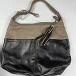 Brighton Shoulder Bag Hobo Two Tone Leather Tassel Charm Designer Purse Photo 0