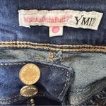 Ymi  Wannabettabutt Dark Wash Distressed Style Jeans Sz 11 Photo 4