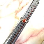 Silver tone orange beaded toe ring Photo 6