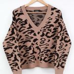 Lulus Good For You Taupe Leopard Print Sweater Photo 0