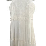 White Birch Lace White‎ Dress Off Shoulder Tiered Ruffle Hem Rayon Blend Small Photo 0