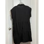 Time and Tru Black Textured Tiered Button Front Shirt Dress Womens XXXL 22 3XL Size undefined Photo 2