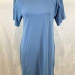 Cable & Gauge blue cross sleeve knit dress size medium Photo 0