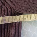 Jones New York  Womens M Sweater Jacket Faux Suede Knit Sleeves Brown Full Zip Photo 4