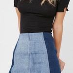 Free People Two Toned Denim Skirt Photo 0