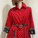 Vintage Constantine’s Las Vegas Red Printed Quilted Dress Pinup Retro 50’s Dress Size 12 Photo 4