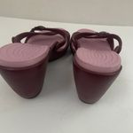 Sandals Womens Pink Red Heels Slip On Straps Comfort Size 10 Photo 4