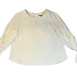 Fifteen Twenty  White Tie Sleeve Blouse Size Large Photo 0