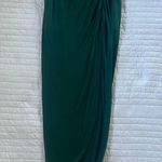 Casual Slit Wrap Elastic High Waist Maxi Draped Skirt Sexy Solid Bodycon Maxi Green Size M Photo 0