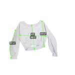 Urban Outfitters  Gray V-Neck Oversized Cropped Sweatshirt Size S Photo 6