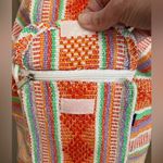Artesanias Conde orange striped Baja serape backpack with front pocket. NWOT. Photo 2