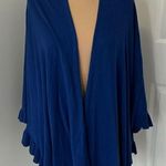 Lilly Pulitzer  Blue Ruffle Trim Wrap Shawl Photo 0