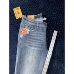 Ruff Hewn  Embroidered Rose‎ Jeans Distressed Denim True Crop Size 6 Photo 7