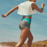 Free People  Movement Dip It Low Athletic Beach Booty Shorts Blue M/L Photo 6