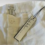 Nicole Miller Women's White 100% Linen High Rise Wide Leg Trousers Size 6 | NWT Photo 5