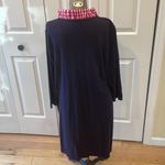 Haley and the Hound navy cashmere pink plaid v neck detail tunic style dress Blue Size XL Photo 5