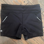 Athleta  biker shorts in black size large cycling running athletic gym Photo 0