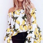 Amazing Lace Lemon Shirt With Fringe Sleeves Photo 0