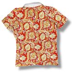 Bogner Paisley Polo Short Sleeve Golf Shirt Red Yellow Size 14 EUC Photo 2
