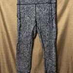 Lululemon  Woman’s In Movement Tight 25" Black Animal Print Size 8 Photo 0