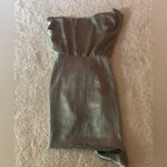 RNWY Classy Off The Shoulder Satin Teal Mini Dress Size‎ Small Blue Photo 2