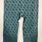 Oiselle  Green Lightning Bolt Printed Seamless Leggings Photo 4