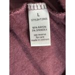 Active USA Plum Colored Long Sleeve Tee, Cross Front, Rayon/Spandex, L Purple Size L Photo 6