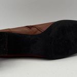 AJ Valenci Brown Leather Block Heel Ankle Booties With Side Zipper & Strap 7W Size 7 Photo 5