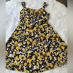 London Times women’s floral black yellow sleeveless dress size 12 Photo 0