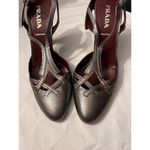 Prada Vintage Heels Size 38 Tan Brown Copper Metallic Leather. Photo 2