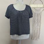 Madewell  • texture & thread peasant striped boxy top Photo 57