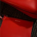 Emporio Armani Red Leather Tote Bag Photo 9