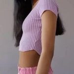 Urban Outfitters NWT Emery Henley Sweater Crop Top Photo 1