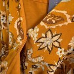 Cotton Bleu Golden Yellow Brown Paisley Long Sleeve Dress Large NWT Gold Photo 4