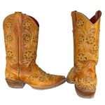 Macie Bean Embroidered Collection Western Boot Whiskey Bent Foot and Snip Toe Tan Size 5 Photo 0