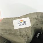 Marine layer  Maya Utility Slim Straight Carpenter Crop Pants Olive Green Photo 9