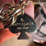 Kate Spade  New York Suede Fox Tassel Keychain Gold Tone Charm Silver Tone Chain Photo 5