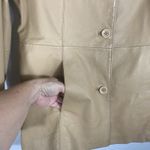 Dialogue Vintage Y2K Beige Tan Women’s Blazer Jacket Classic Leather M Charlies Angels Photo 2
