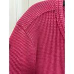 Anthropologie Pilcro Pink Notched Waffle Knit Long Sleeve Thermal Top Size Large Photo 6