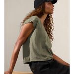 Athleta XL Classic Slub Tee Moss Green X-Large 624101012 Photo 3