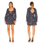 New For Love and Lemons Lexy Black Floral Long Sleeve Dress Size XS Photo 1