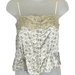The Limited Vintage 2004 Y2K  100% Silk Floral Lace‎ Tank Cami Beige Size Small Photo 0